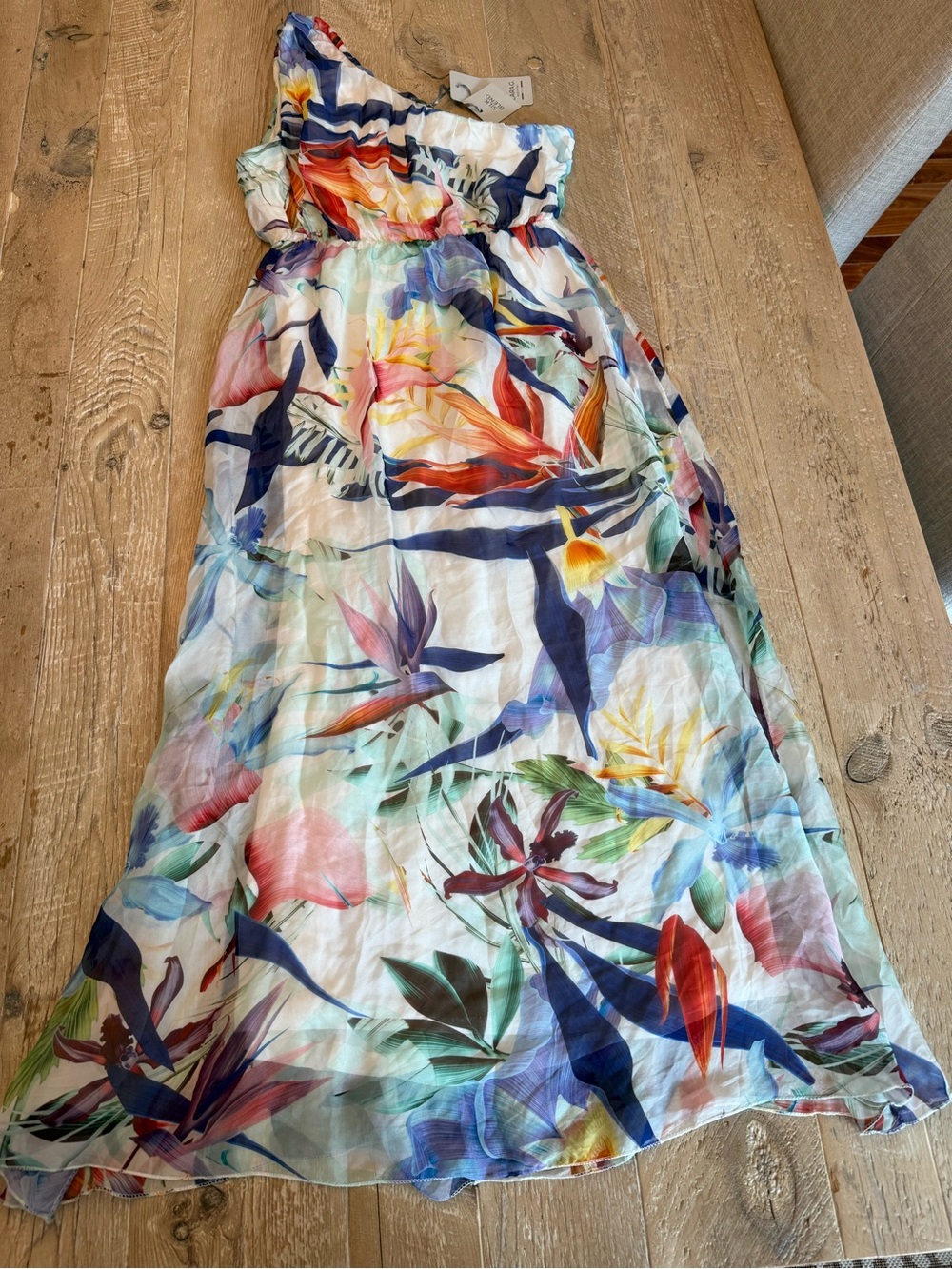 Lara G Silk Girls Floral Strapless Maxi Dress - Multicolor